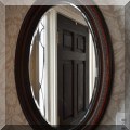 DM07. Vintage oval mirror. 32”h x 21&rdquow 